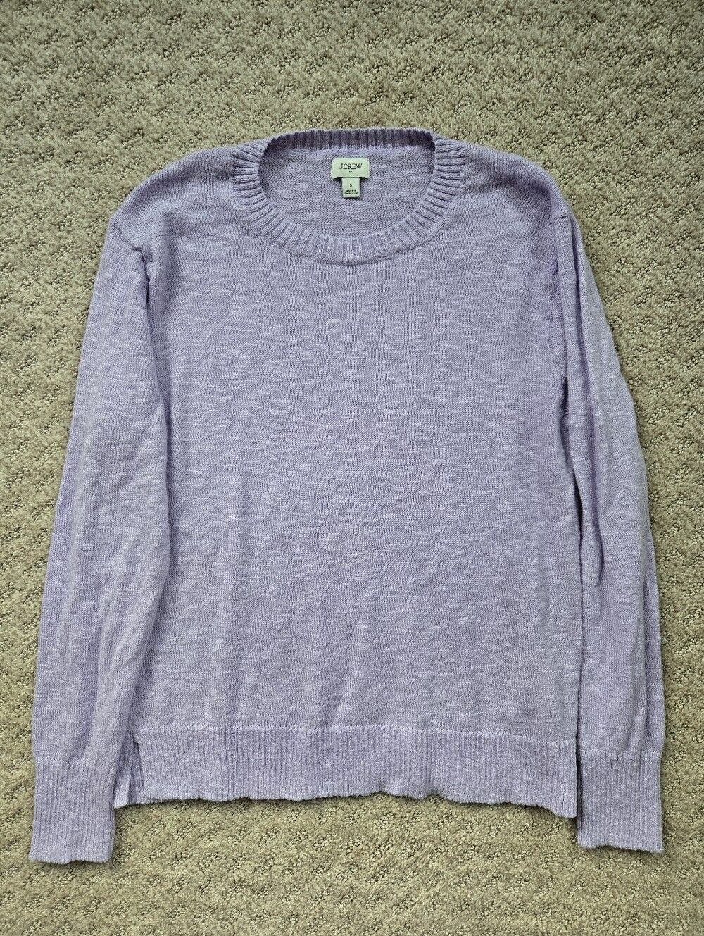 J. Crew Lavender Beach Crewneck Sweater - Soft Pastel Pullover